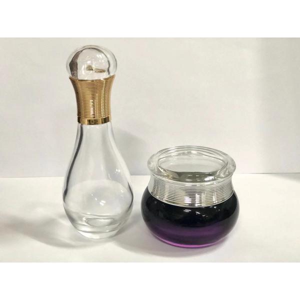 Чашевидные стеклянные косметические контейнеры/лосьон заботы кожи разливают упаковку/бутылки по бутылкам насоса