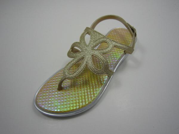 Laser Flower-shaped Summer Women Beach Flat PVC Thong Sandals TIANO