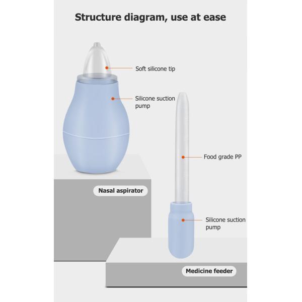 OEM Baby Care Infant Snot Remover 3 X 7.5 Cm Vacuum Infant Nose Aspirator For Children