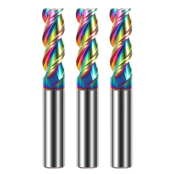 Hot Sales High Precision 3-Flute DLC Coated Carbide Roughing End Mills Milling Aluminum Alloy Copper Alloy Graphite-HRC 55 OEM