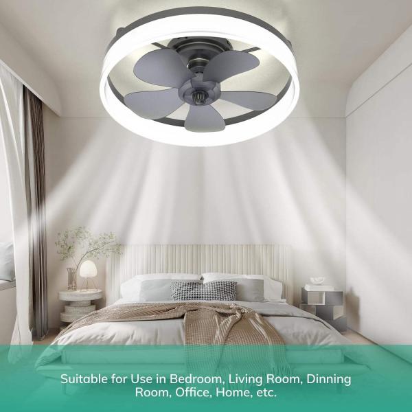 Modern Dimmable Led Fan Ceiling Light Led Remote Control