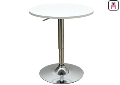 White / Gray MDF Top Restaurant Bar Tables Adjustable Height With Square / Round Shape