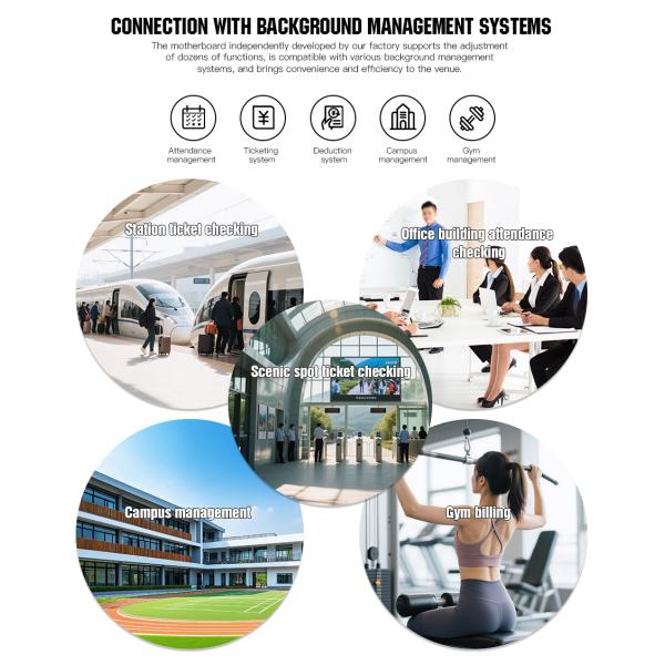 HCW Swing Turnstile Gate Smart Biometric Access Control With Face Recognition