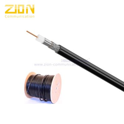 Cabo coaxial inundado protetor do enterro RG6 CATV do quadrilátero com o revestimento do PE para o subterrâneo
