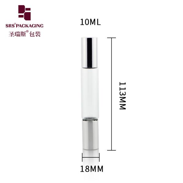 BLPD-10ml Gold Lid Empty Double Head Design Roller And Spray Bottle For Perfume