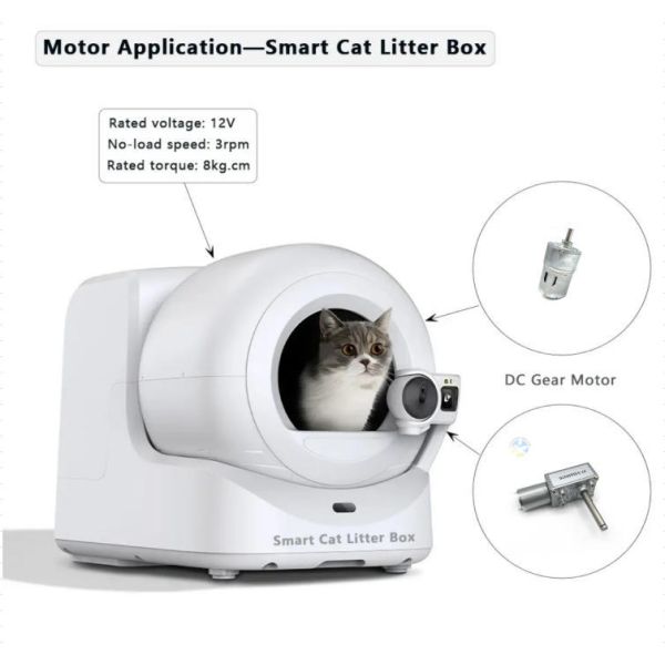 FT-37RGM3530 Excellent Quality Big Torque High Efficiency Silent 12v 2-10RPM Slow Speed Self Cleaning Cat Litter Box Motor Smart Cat Toilet Motor