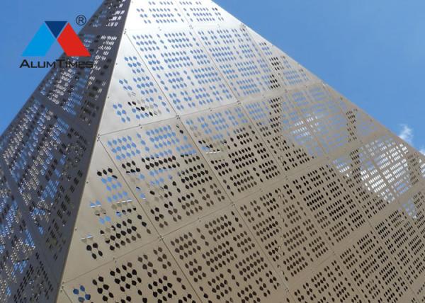 PVDF Coated Laser Cut Decorative Aluminium Screen Panels With Aluminium Alloy Material