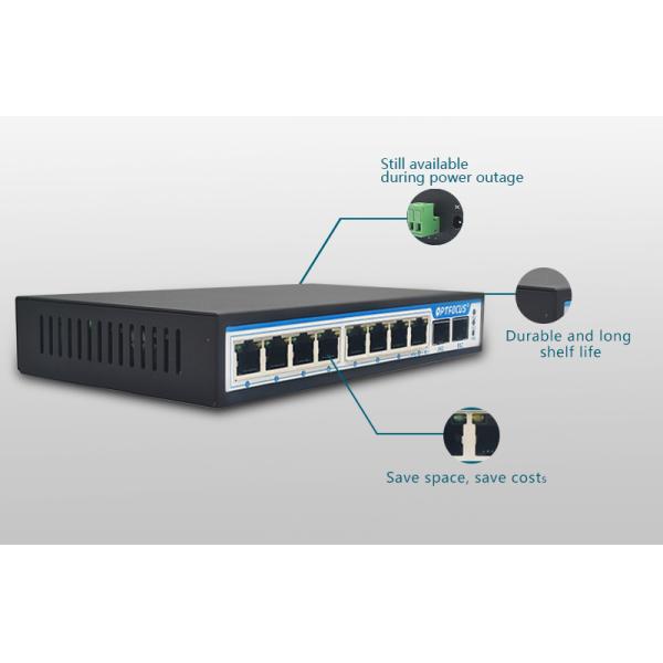 Маршрутизатор порта RJ45 переключателя сети 8+2 10/100/1000M локальных сетей Unmanagerment умный настольный