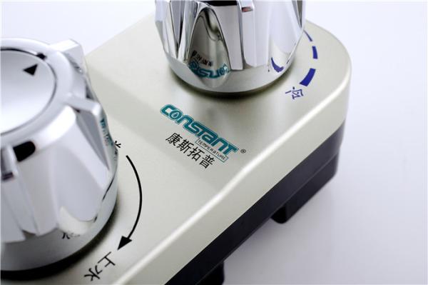 Public Bathroom Temperature Control Mixing Valve , Brown Body Thermostatic Hot Water Valve