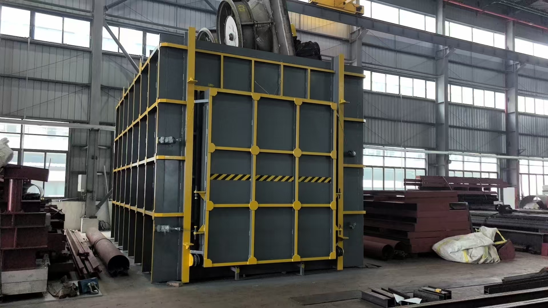 15T homogenizing furnace with standard configuration (including heating chamber, cooling chamber, and charging cart)
