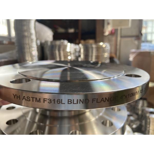 A182 F316L Flanca cega de aço inoxidável, utilizada em sistemas de tubulação sob pressão, B16.5 / AS2129 TABELA D