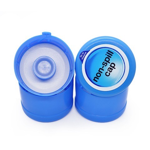 El material de embalaje plástico reutilizable, 5 galones no derrama color azul de los casquillos