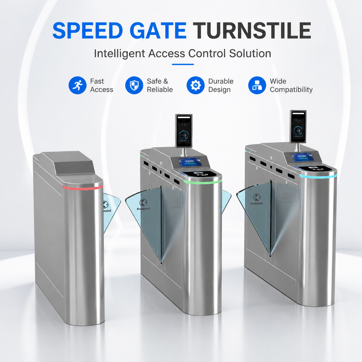 Outdoor Entrance Access Control Wing Barrier Turnstile Gate for Ticket Management