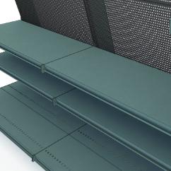 Plateau d'affichage modulaire pour les supermarchés, largeur d'étagère réglable, économie d'espace et solution de stockage de détail rentable