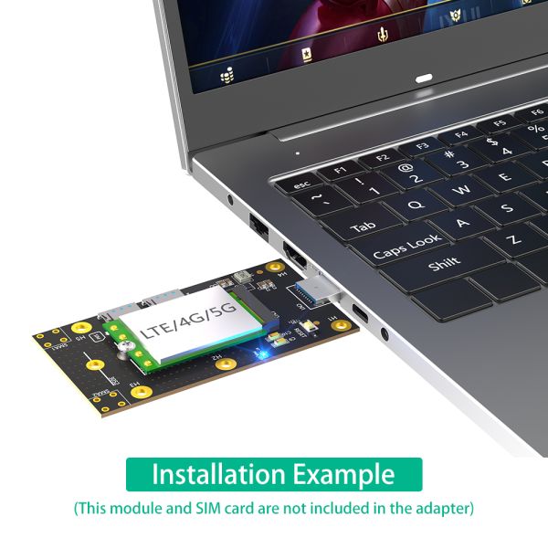 NGFF(M.2)  to USB 3.0 Adapter with Dual  NANO SIM Card Slot for 3G/4G/5G Module