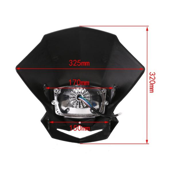 Universal Fan-Shaped LED Lights for Motorcycle Headlight Customized Modification
