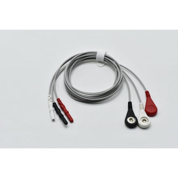 OEM D Type 3 Lead Dynamic Electrocardiograph Machine Recording Box 3 Lead Wire Buckle ECG Connection Medical Consumables