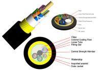 Cable de fribra óptica acorazado de arriba de Electric Power ADSS ninguna envoltura externa resistente de la pista acorazada