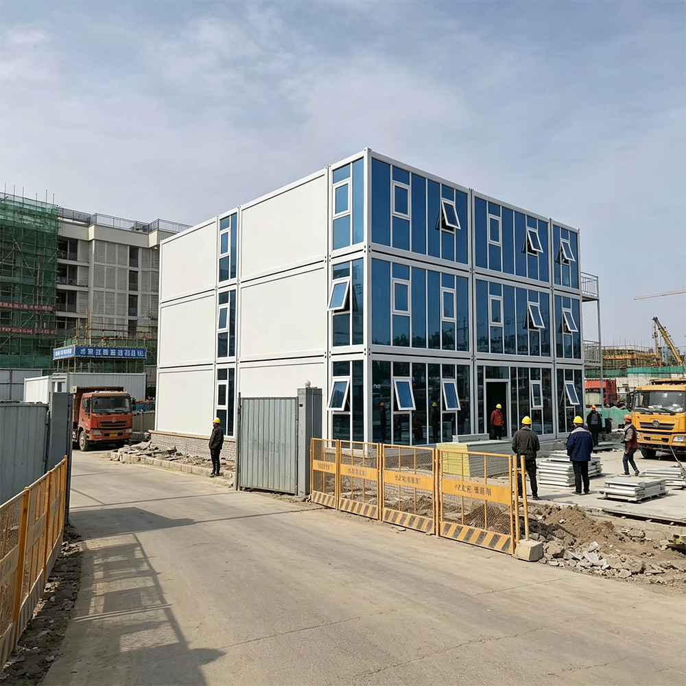 Durable Anti Corrosion Prefab Container With Ventilation Windows and Quick Disassembly for Remote Site Accommodation