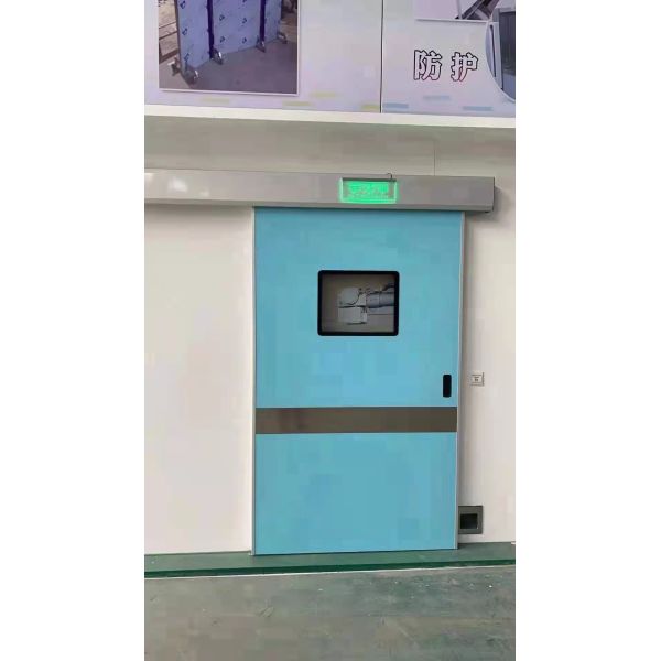 Automatic Interior Hospital Operating Room Door Airtight Powder Coated Steel Medical Sliding Door