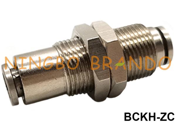 Bulkhead Union Quick Connect Pipe Push In Tube Brass Metal Air Pneumatic Hose Fitting 1/8 1/4 3/8 1/2