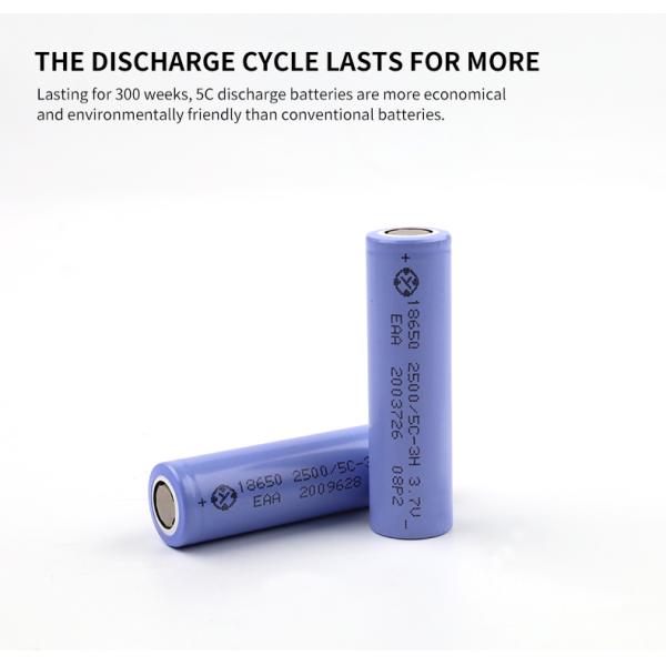 поставка экологической энергии клеток 18650 перезаряжаемые 2500mAh 5C иона лития 3.7v