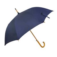 Parapluie en bois de poignée de pongé droit d'affaires avec Logo Printing