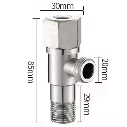 Modern Bathroom Toilet Faucet Mixer Control Angle Brushed Color Two-Way 304 Angle Valve