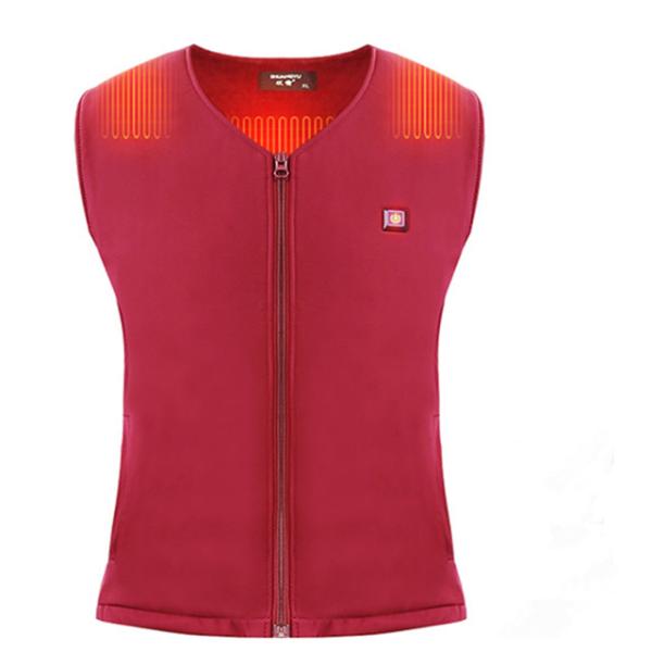 V Neck Rechargeable Heated Vest  7.4V 4400mAh Thermal Vests Ladies Spandex / Polyester