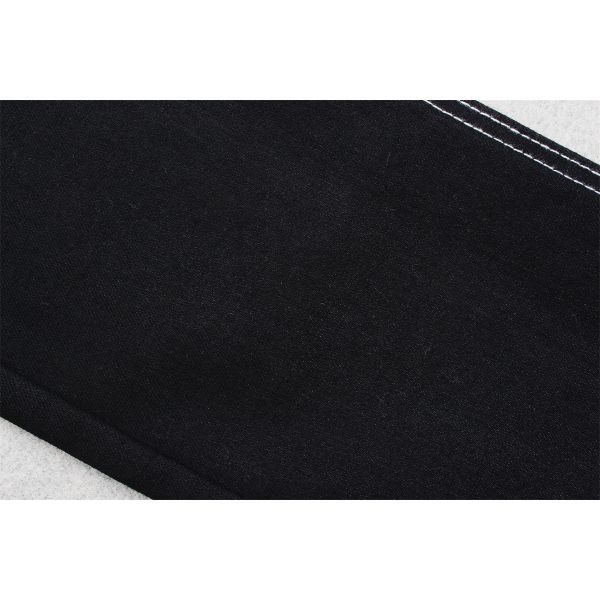 11.5 oz 55% Cotton 45% Polyester Black Black Denim Jeans Fabric