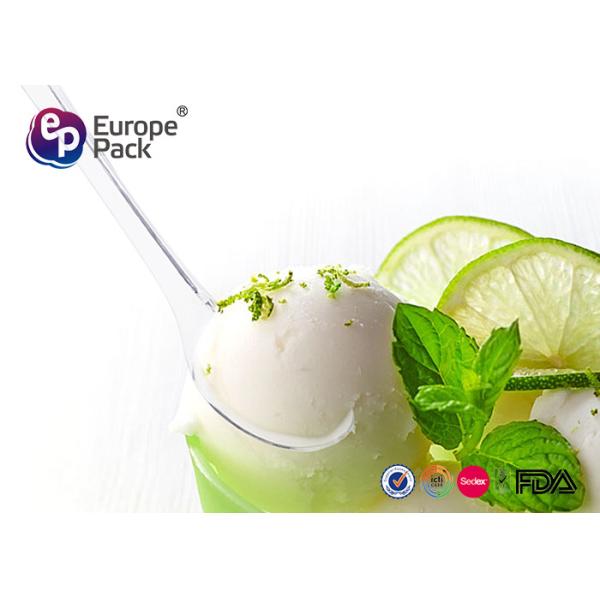 Reusable Freezable Plastic Ice Cream Spoons Food Grade 12.0x3.6x1.5 cm