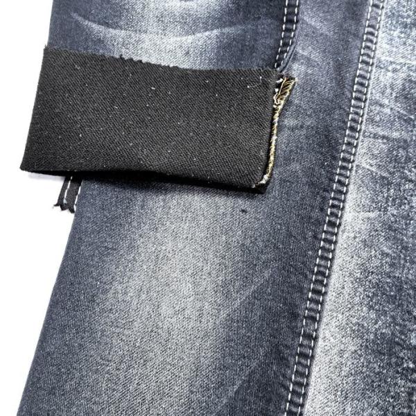 Black Color Kid Or Man Fake Knitted 8oz Denim Fabric Shrinkage Proof 150CM