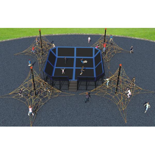 Kids Outdoor Climbing Frames Big Exercising Active Trampoline Park Equipment