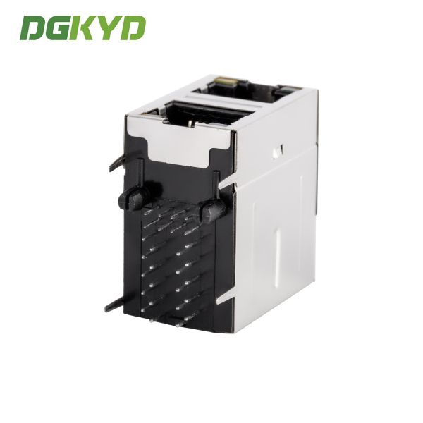 2x1 Dual Port RJ45 Connector 1000BASE-T Gigabit Ethernet with Filter