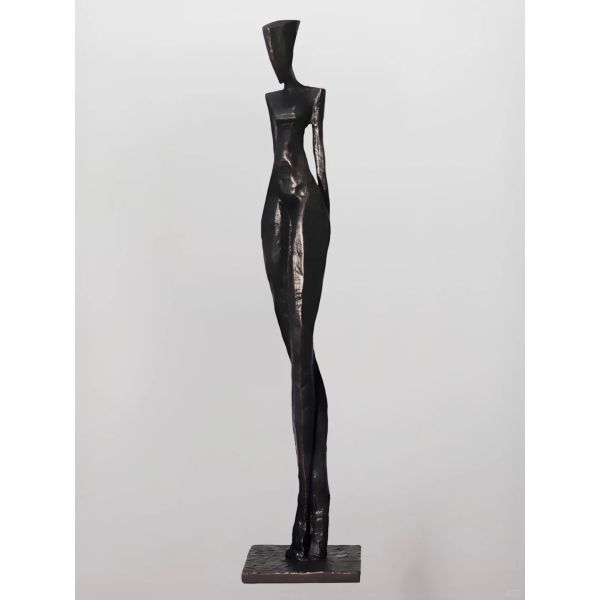 Luxury Black Metal Human Sculpture Modern Custom Islamic Art Statue For Indoor Outdoor