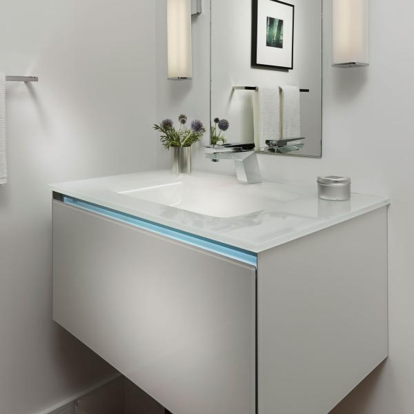 Simple Washroom Modern Bathroom Vanity Wall Mounted Glass Bathroom Cabinets