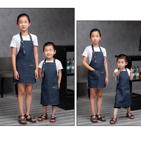 Custom Logo Kids Cooking Apron and Chef Hat Set for Kids Digital Print OEM/ODM Accepted