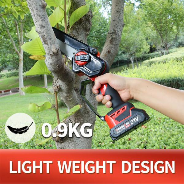 Mini tronçonneuse électrique sans fil à main avec batterie, utilisée pour tailler le bois des arbres, cadeau pour père, mari, homme