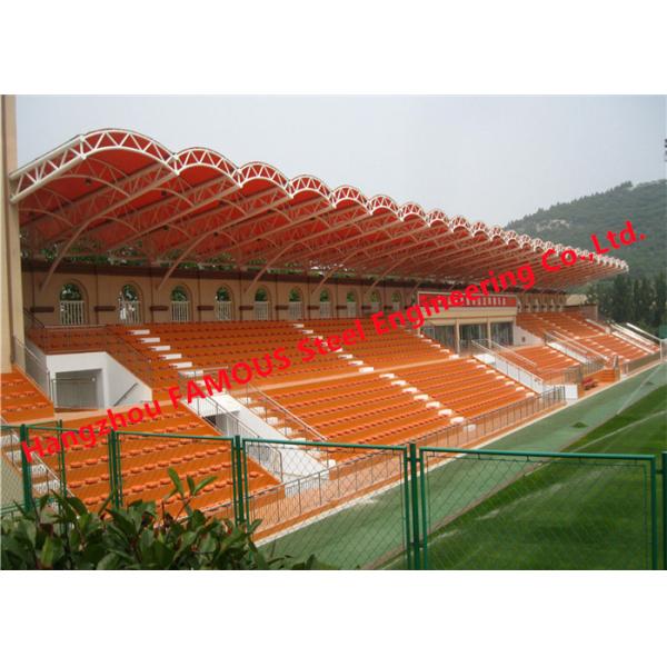 ETFE PTFE Coated Stadium Membrane Structural Steel Fabric Roof Truss Canopy America Europe Standard