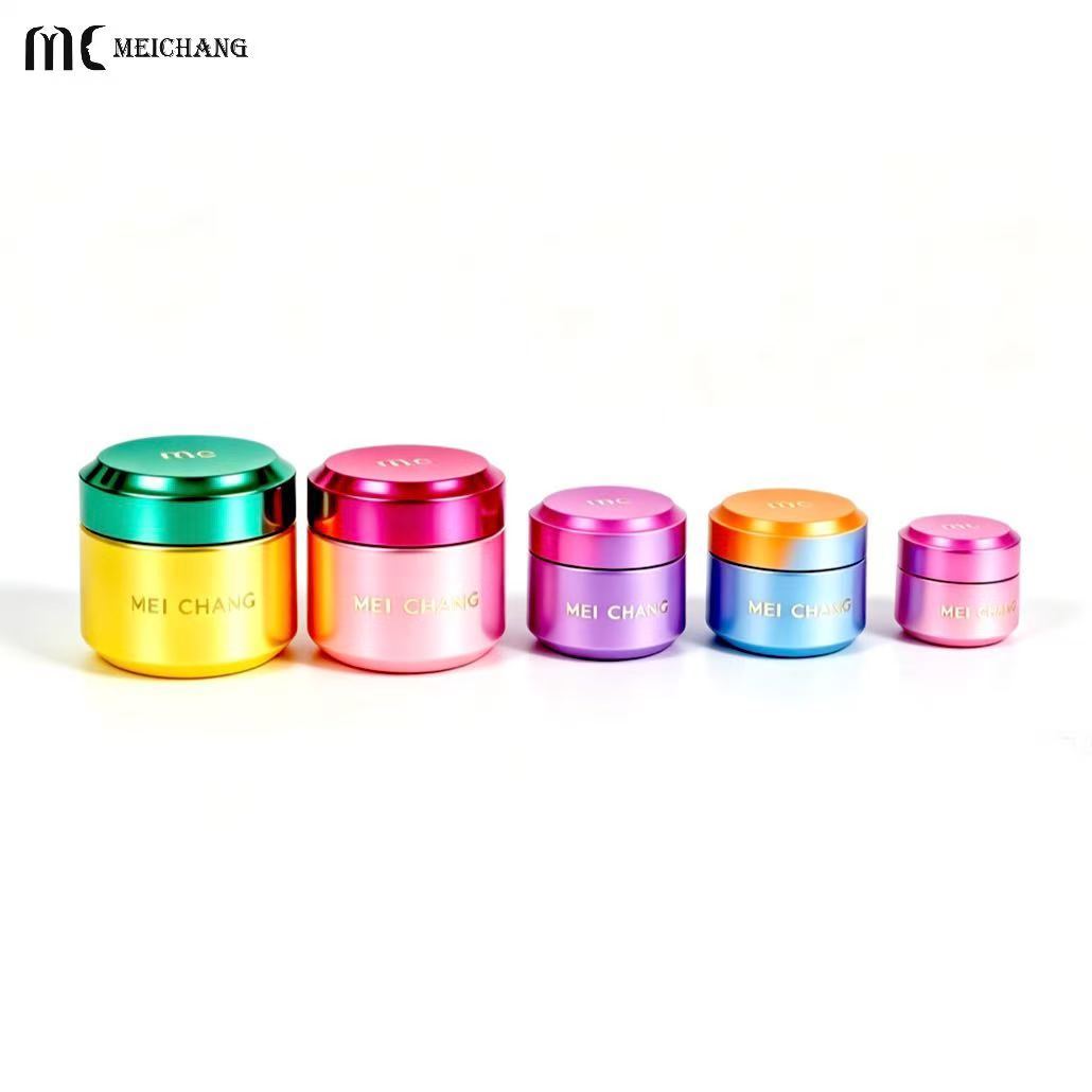 5G 10G 15G 30G 50G Custom PCR Electroplated double layer Cream Jar Dopamine Color Cosmetic Packaging for Skincare Brands(MC-P-556)