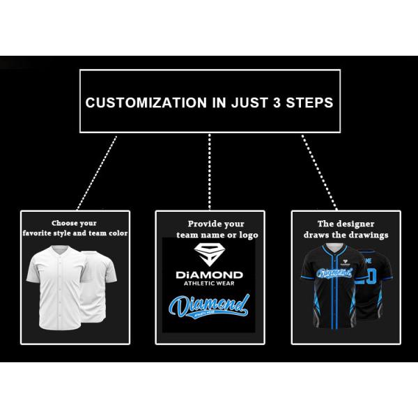 Short Sleeve Baseball Shirts Jerseys Polyester Fabric Lightweight