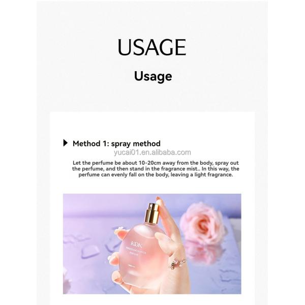 Long-lasting Light Perfume Spray 50ml Simple Flower Fruit Scent for Women's Fragrance