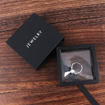 Boîte claire de Flip Cover Cardboard Jewelry Gift avec glisser l'ODM d'OEM de tiroir