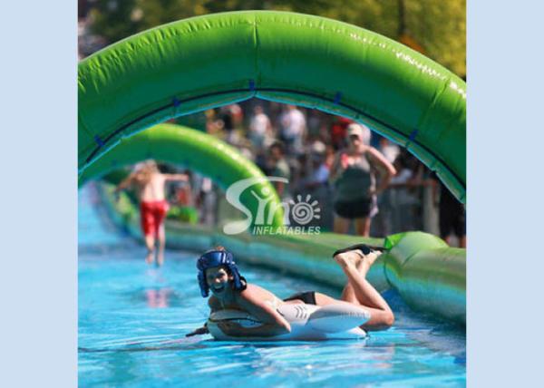 Inflável gigante exterior feito-à-medida a corrediça de água municipal para o divertimento do jogo da água do verão de sino Inflatables
