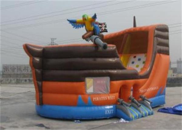 Custom Waterproof Kids Inflatable Pirate Ship Bounce House For Rental