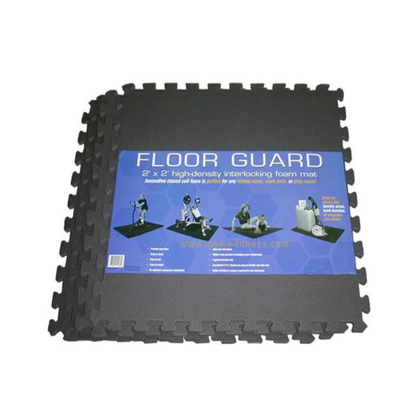 Waterproof Black EVA Foam Interlocking Floor Mats 61x61x1.2cm Size