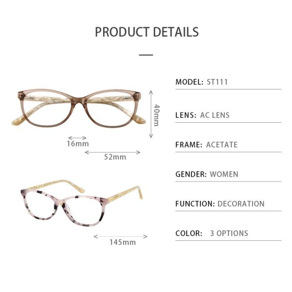 Объектив смолы женщин рамки Eyeglasses оптически стекел рамки ацетата Eyewear небольшой