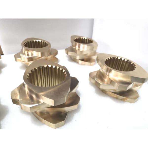 Diameter 150mm Extruder Machine Parts Screw Element Aluminium Bronze Material