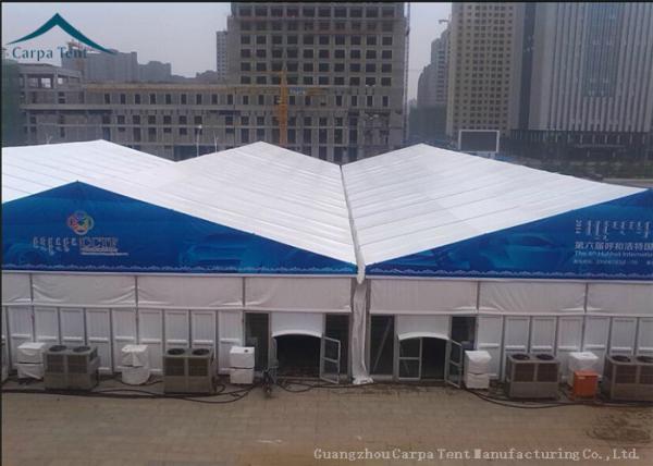 Outdoor Big White Exhibition Fair Canopy Tents Wooden Floor 45m*65m