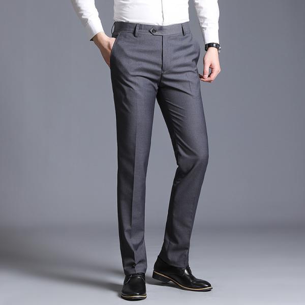Anti-Shrink Loose Straight Men's Leisure Trousers for Business and Formal Occasions